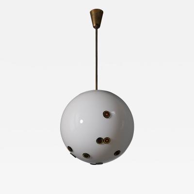 Angelo Brotto Angelo Brotto opaline glass pendant for Esperia Italy