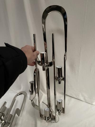 Angelo Brotto Pair of 1970s 5 lights brutalist sconces attributed to Angelo Brotto