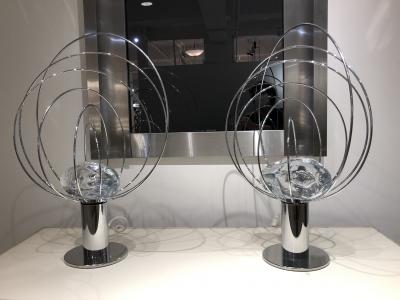 Angelo Brotto Pair of Angelo Brotto Sculptural Table Lamps