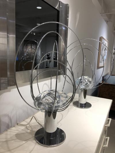 Angelo Brotto Pair of Angelo Brotto Sculptural Table Lamps