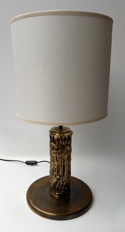 Angelo Brotto Pair of Brass Sculpture Lamps by Angelo Brotto for Esperia Italy 1980s