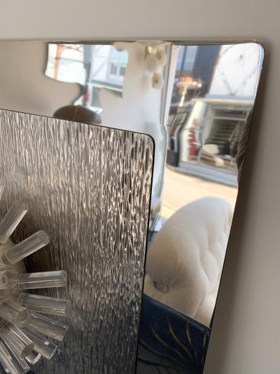 Angelo Brotto Pair of Stainless Steel Lucite Sconces by A Brotto for Esperia Italy 1970