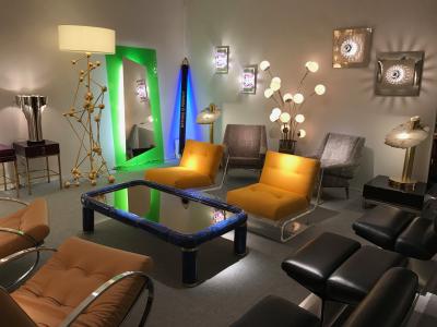 Angelo Brotto Pair of Stainless Steel Lucite Sconces by A Brotto for Esperia Italy 1970