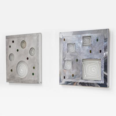 Angelo Brotto Pair of Wall Lights by Angelo Brotto for Esperia Italy 1970s