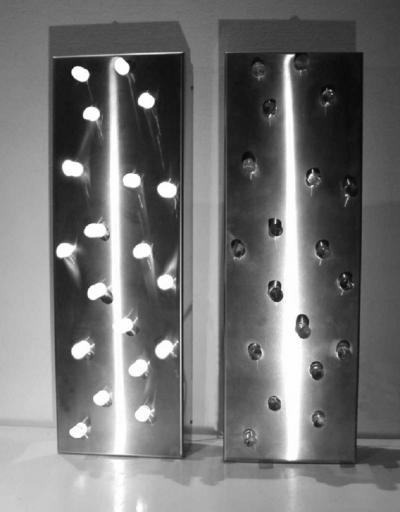 Angelo Brotto Pair of large 1970s wall lights attributed to Angelo Brotto