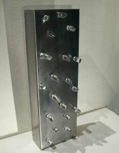 Angelo Brotto Pair of large 1970s wall lights attributed to Angelo Brotto