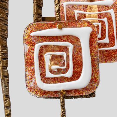 Angelo Brotto Pair of sculptural wall lights by Angelo Brotto for Esperia