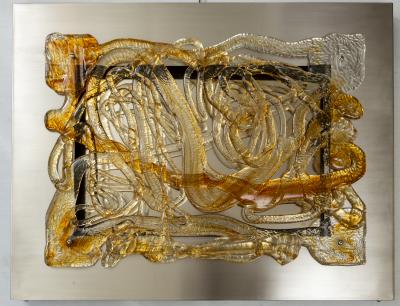 Angelo Brotto XX Century Italian Brutalist Illuminating Wall Art By Angelo Brotto