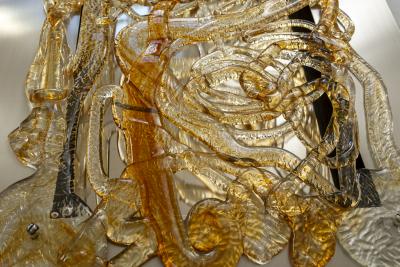 Angelo Brotto XX Century Italian Brutalist Illuminating Wall Art By Angelo Brotto