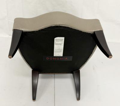 Angelo Donghia Donghia Klismos Slipper Chair in Mahogany Finished Maple and Leather