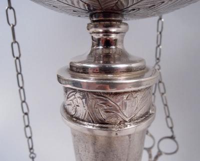 Angelo Giannotti Antique Italian Grand Tour Silver Oil Lamp by Angelo Giannotti C 1830