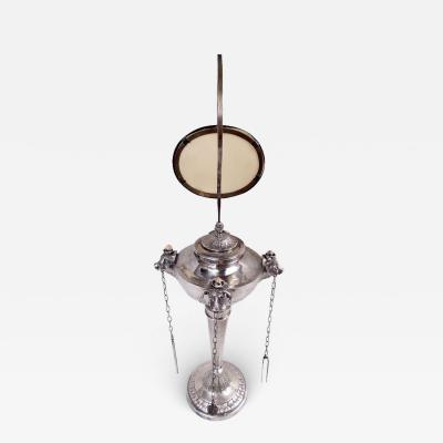 Angelo Giannotti Antique Italian Grand Tour Silver Oil Lamp by Angelo Giannotti C 1830