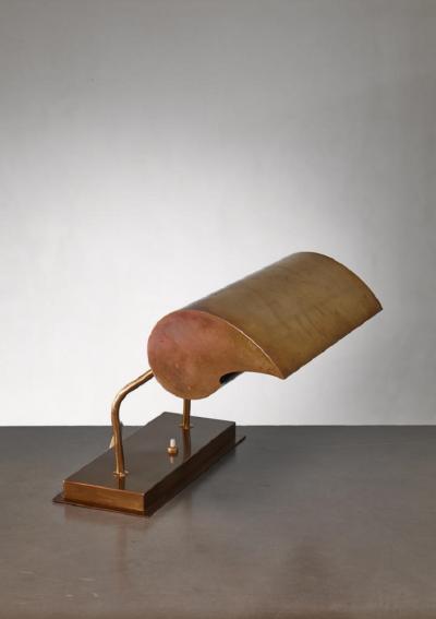 Angelo Lelli Angelo Lelli brassdesk lamp for Arredoluce Italy