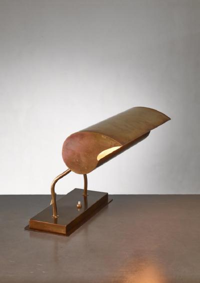 Angelo Lelli Angelo Lelli brassdesk lamp for Arredoluce Italy