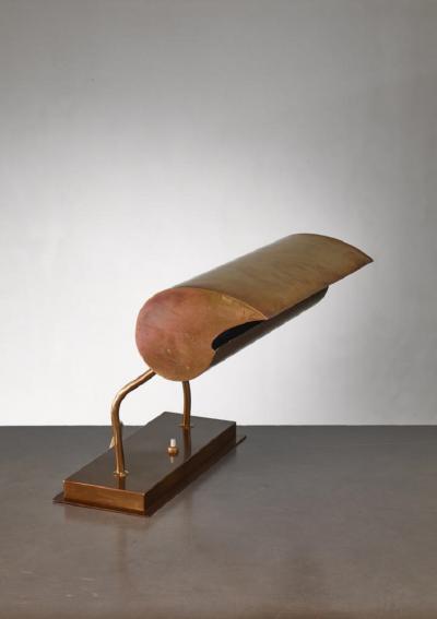 Angelo Lelli Angelo Lelli brassdesk lamp for Arredoluce Italy