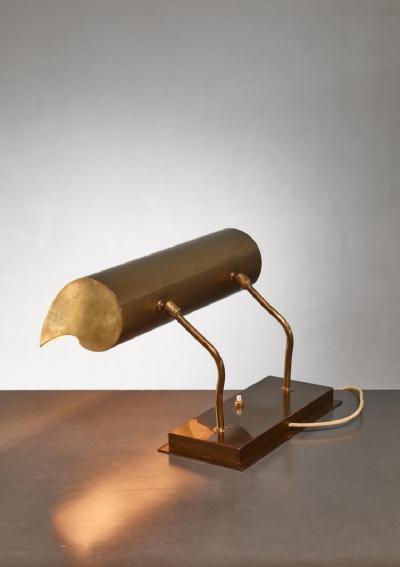 Angelo Lelli Angelo Lelli brassdesk lamp for Arredoluce Italy