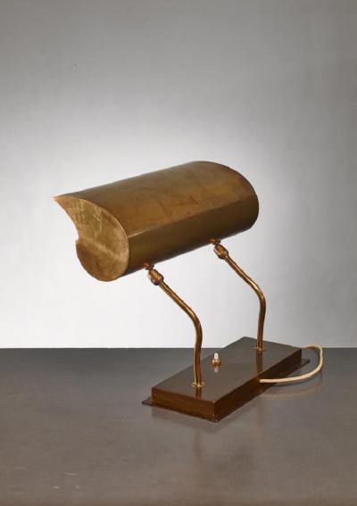 Angelo Lelli Angelo Lelli brassdesk lamp for Arredoluce Italy