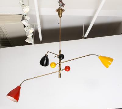 Angelo Lelli Lelii 3 Arm Ceiling Light by Angelo Lelii for Arredoluce