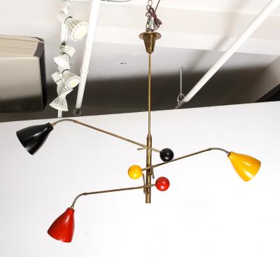 Angelo Lelli Lelii 3 Arm Ceiling Light by Angelo Lelii for Arredoluce