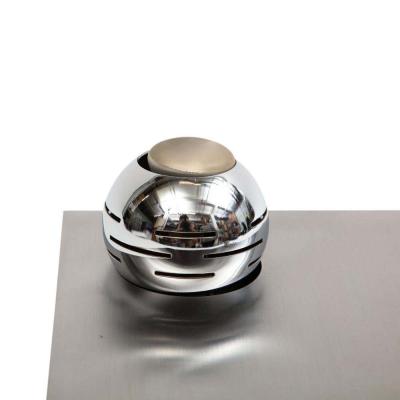 Angelo Lelli Lelii Angelo Lelii Arredoluce Table Lamp Stainless Steel Magnetic Eyeball Signed