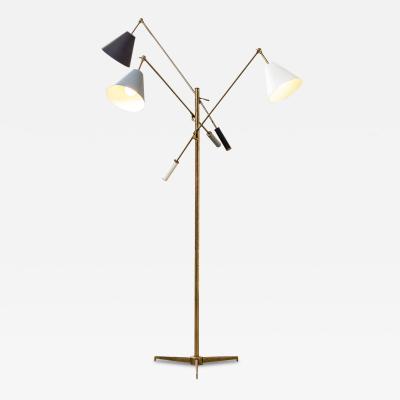 Angelo Lelli Lelii Angelo Lelii Floor Lamp mod 12128 Triennale for Arredoluce 50s