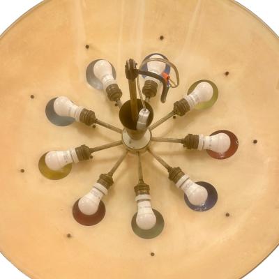 Angelo Lelli Lelii Angelo Lelii Model no 12452 Rare Whimsical Ceiling Light for Arredoluce 1955