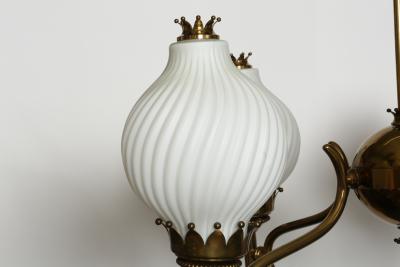 Angelo Lelli Lelii Angelo Lelii Nabore Corno for Arredoluce chandelier large