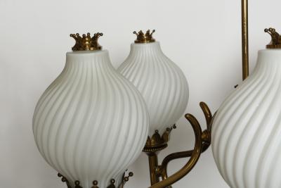 Angelo Lelli Lelii Angelo Lelii Nabore Corno for Arredoluce chandelier large