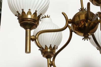 Angelo Lelli Lelii Angelo Lelii Nabore Corno for Arredoluce chandelier large