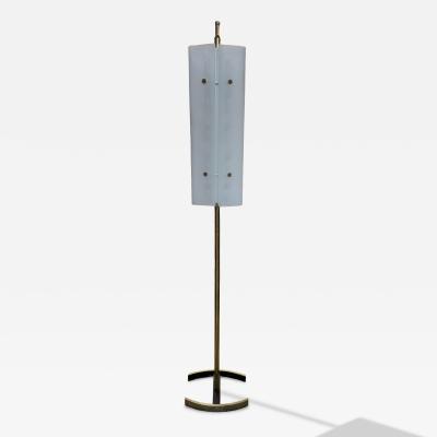 Angelo Lelli Lelii Angelo Lelii Opaline Glass floor Lamp Italy 1950