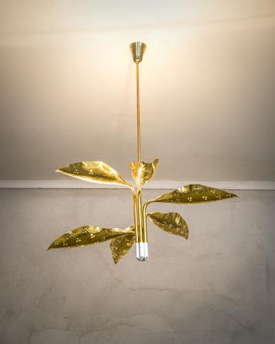 Angelo Lelli Lelii Angelo Lelii Pendant Lamp Model 12369 Brass Lacquered Metal 1951