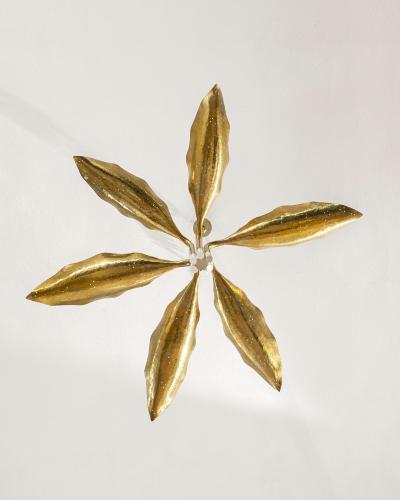 Angelo Lelli Lelii Angelo Lelii Pendant Lamp Model 12369 Brass Lacquered Metal 1951