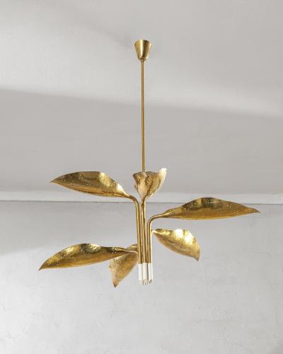 Angelo Lelli Lelii Angelo Lelii Pendant Lamp Model 12369 Brass Lacquered Metal 1951