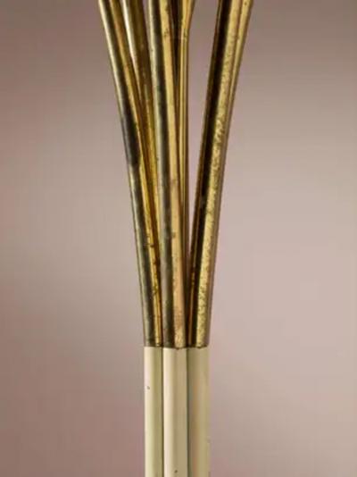 Angelo Lelli Lelii Angelo Lelii brass and metal floor lamp model 12383 by Arredoluce Italy 1950s