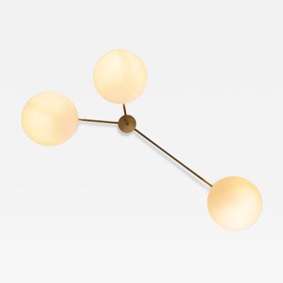 Angelo Lelli Lelii Angelo Lelii certified 3 Lune ceiling or wall light for Arredoluce Italy 1960s