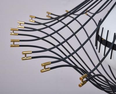 Angelo Lelli Lelii Angelo Lelii for Arredoluce Rare and Exceptional Chandelier Italy 1950s