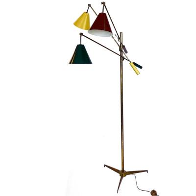 Angelo Lelli Lelii Angelo Lelli 1st Production Triennale Floor Lamp Signed