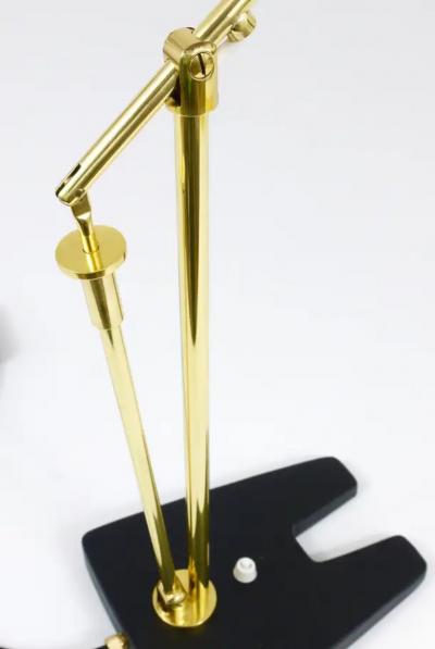 Angelo Lelli Lelii Angelo Lelli Style Articulated Midcentury Brass Table Desk Lamp Italy 1950s