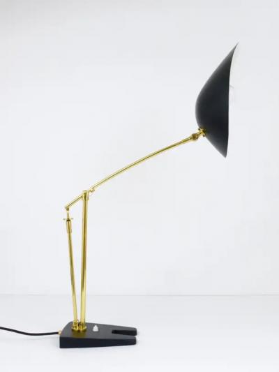 Angelo Lelli Lelii Angelo Lelli Style Articulated Midcentury Brass Table Desk Lamp Italy 1950s