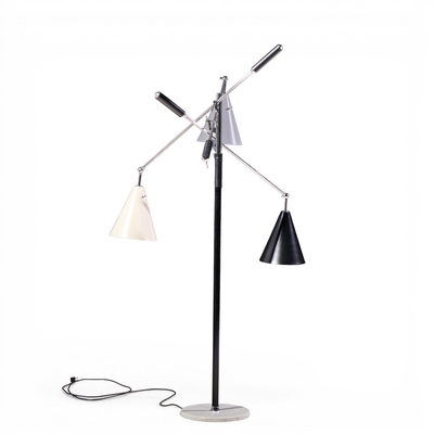 Angelo Lelli Lelii Angelo Lelli for Arredoluce Triennial Mid Century Italian Floor Lamp
