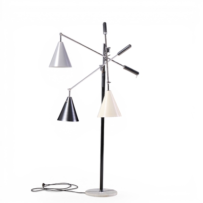 Angelo Lelli Lelii Angelo Lelli for Arredoluce Triennial Mid Century Italian Floor Lamp