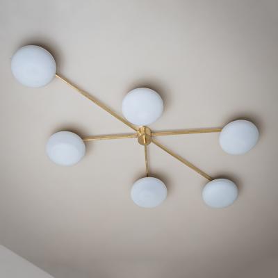 Angelo Lelli Lelii Ceiling Lamp Model 6 Lune by Angelo Lelli Edition Arredoluce Italy