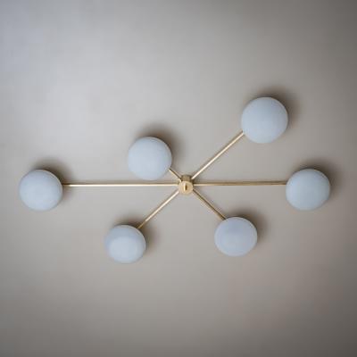 Angelo Lelli Lelii Ceiling Lamp Model 6 Lune by Angelo Lelli Edition Arredoluce Italy