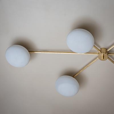 Angelo Lelli Lelii Ceiling Lamp Model 6 Lune by Angelo Lelli Edition Arredoluce Italy