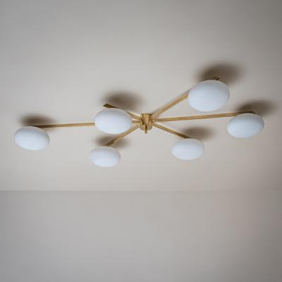 Angelo Lelli Lelii Ceiling Lamp Model 6 Lune by Angelo Lelli Edition Arredoluce Italy