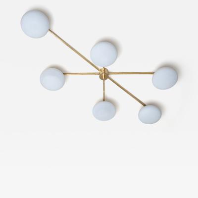 Angelo Lelli Lelii Ceiling Lamp Model 6 Lune by Angelo Lelli Edition Arredoluce Italy