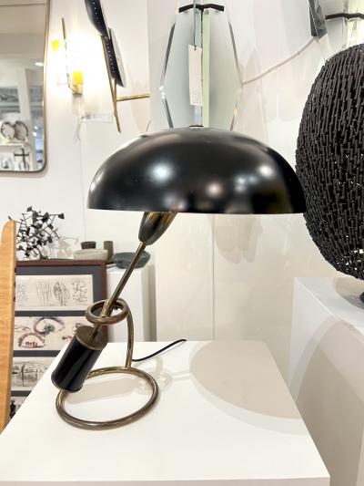 Angelo Lelli Lelii Counterweight Scrittoio Brass Table Lamp by Angelo Lelli for Arredoluce