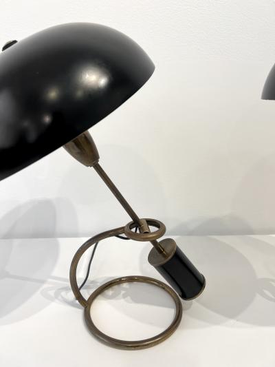 Angelo Lelli Lelii Counterweight Scrittoio Brass Table Lamp by Angelo Lelli for Arredoluce