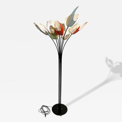 Angelo Lelli Lelii Eight arms floor lamp in the style of Angelo Lelli Italy circa 1950