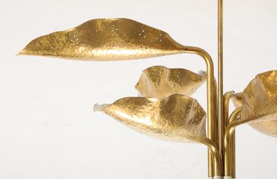 Angelo Lelli Lelii Hammered Brass Chandelier by Angelo Lelii for Arredoluce